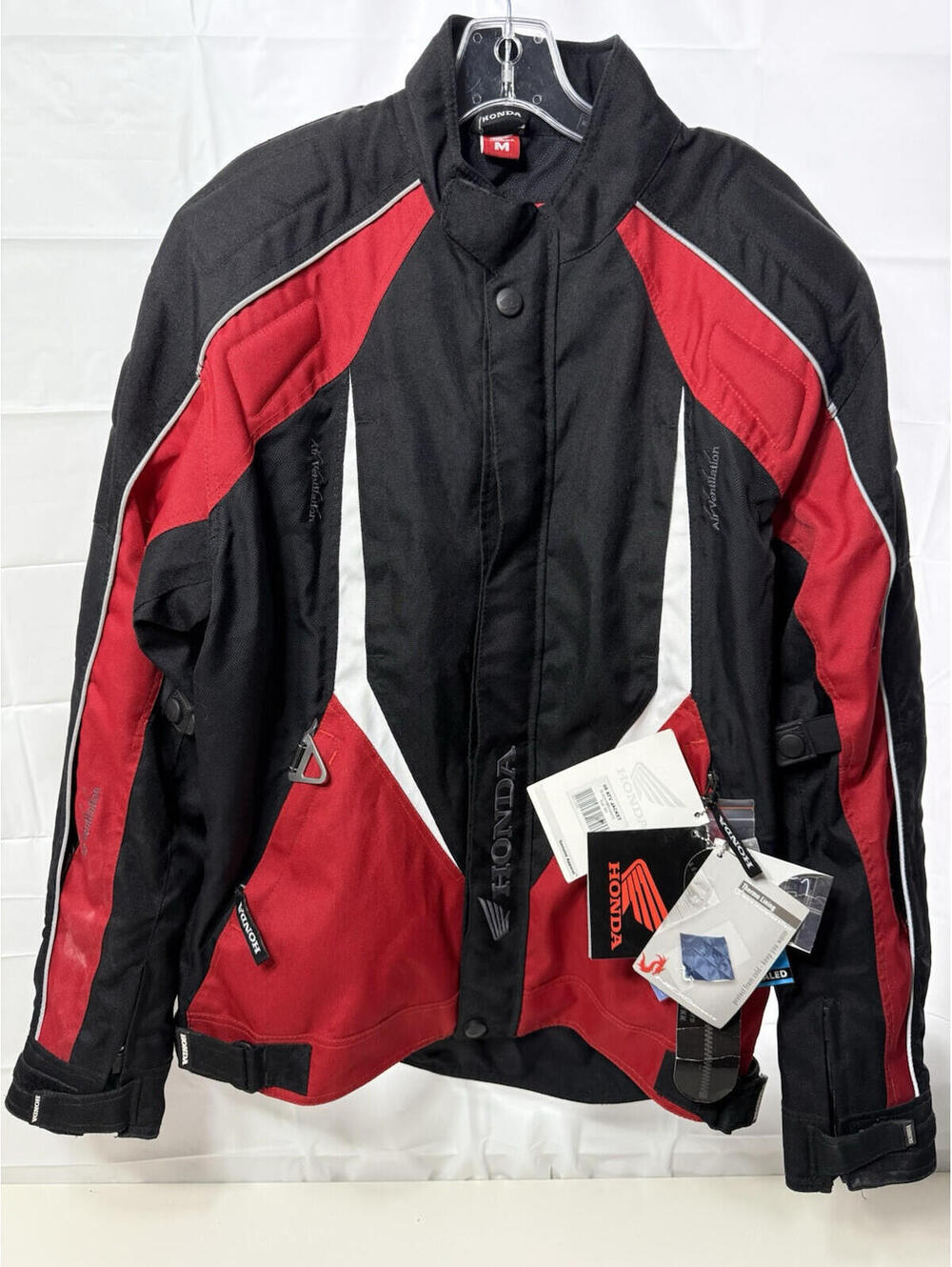 Honda Atv Riding Jacket Padded Waterproof Vented Size M NWT